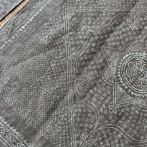 Raoul Textiles Chunari brown fabric yardage hand printed linen remnants